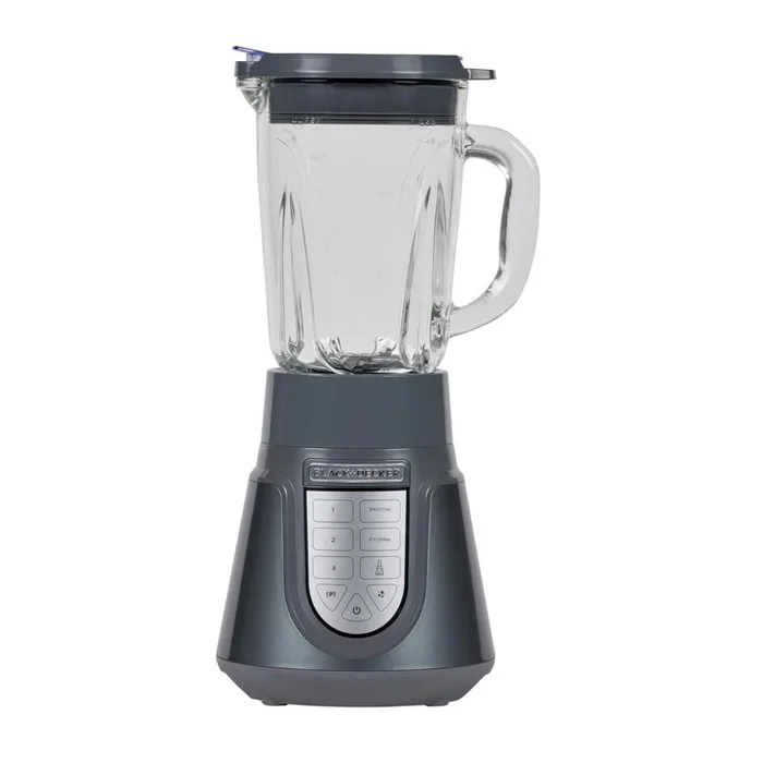 Black+Decker Gray Stainless Steel Blender 6 cups 3 speed