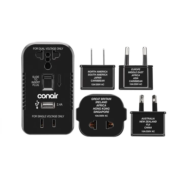 TravelSmart Type A/C/G/I For Worldwide Two Outlet Converter Set