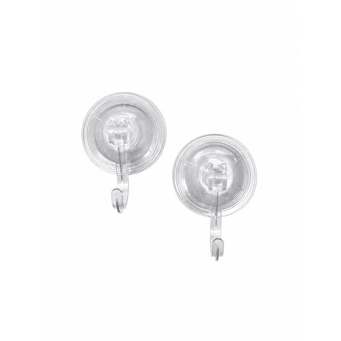 Core Home Medium Plastic Suction Cup Hook 2 pk