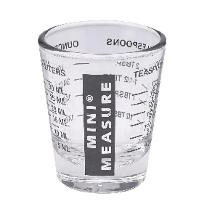 Harold Import Glass Black Measuring Glass (Pack of 12)