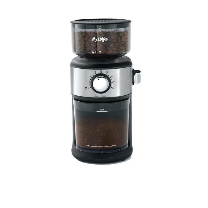 Mr. Coffee Matte Black Plastic/Steel 18 cups Coffee Grinder