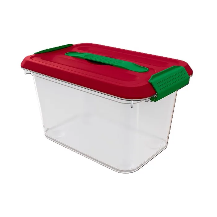 Curver Holiday Clear Latch Storage Box 6.9 in. H X 7.5 in. W X 11.6 in. D Stackable (Pack of 6)