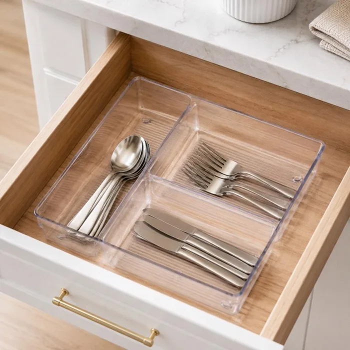 Core Home 9.1 in. H X 9.1 in. W X 2.2 in. D Plastic Drawer Organizer