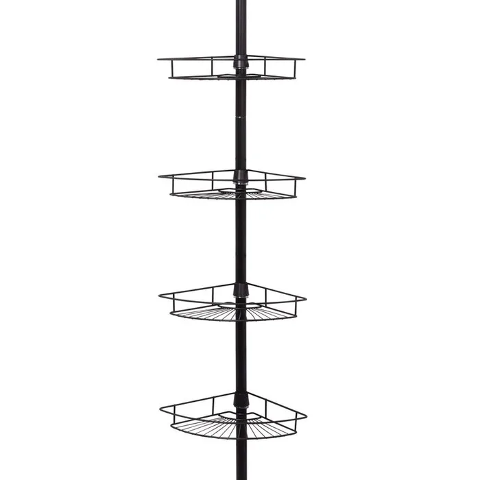 Zenna Home 97 in. H X 11.5 in. W X 11.5 in. L 4-Shelf Corner Shower Caddy