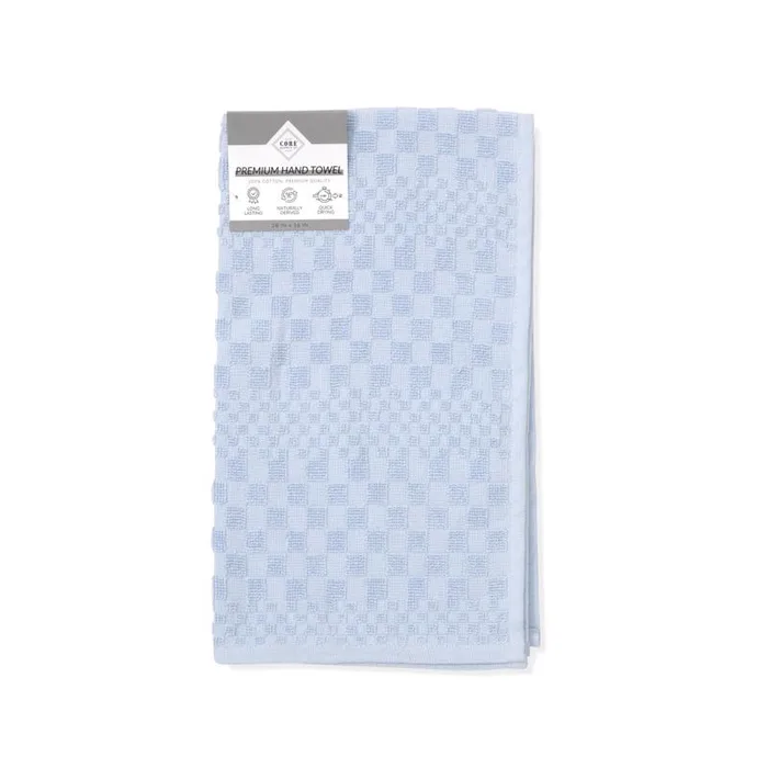 Core Home Blue Cotton Checkered Hand Towel 1 pc (Pack of 6)