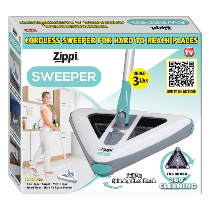 Zippi Sweeper Pro Bagless Cordless HEPA Filter Rechargeable Sweeper
