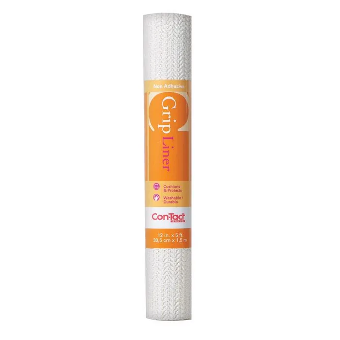Con-Tact Grip 5 ft. L X 12 in. W White Non-Adhesive Shelf Liner (Pack of 6)