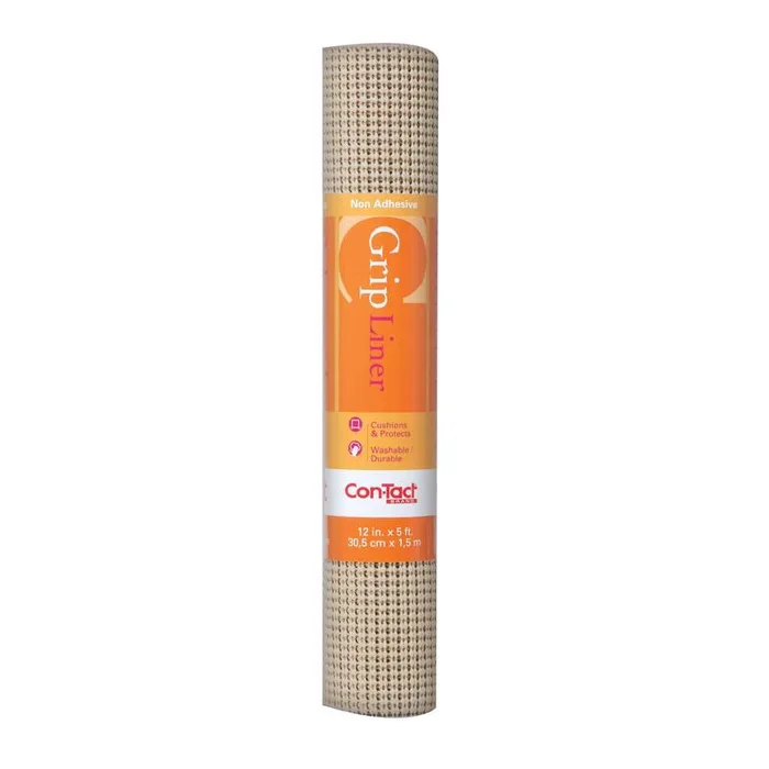 Con-Tact BeadedGrip 5 ft. L X 12 in. W Taupe Non-Adhesive Shelf Liner (Pack of 6)