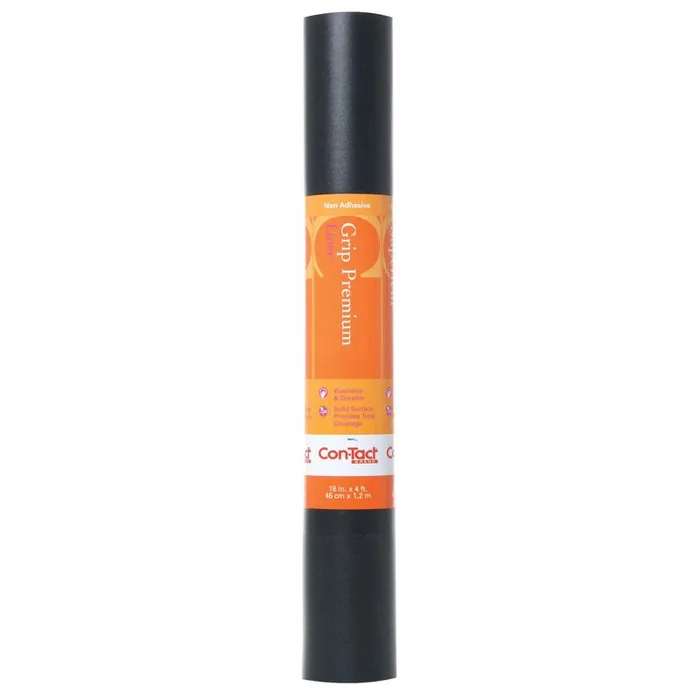 Con-Tact Grip Premium 4 ft. L X 18 in. W Black Non-Adhesive Shelf Liner (Pack of 6)