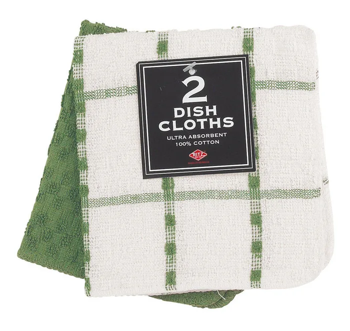 Ritz Cactus Cotton Check/Solid Dish Cloth 2 pk (Pack of 3)