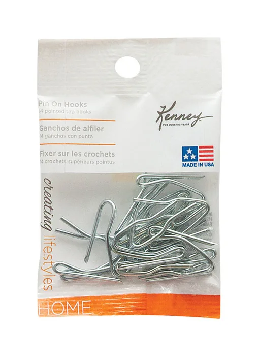 Kenney Silver Traditional/Transitional Pin On Hook n/a in. L