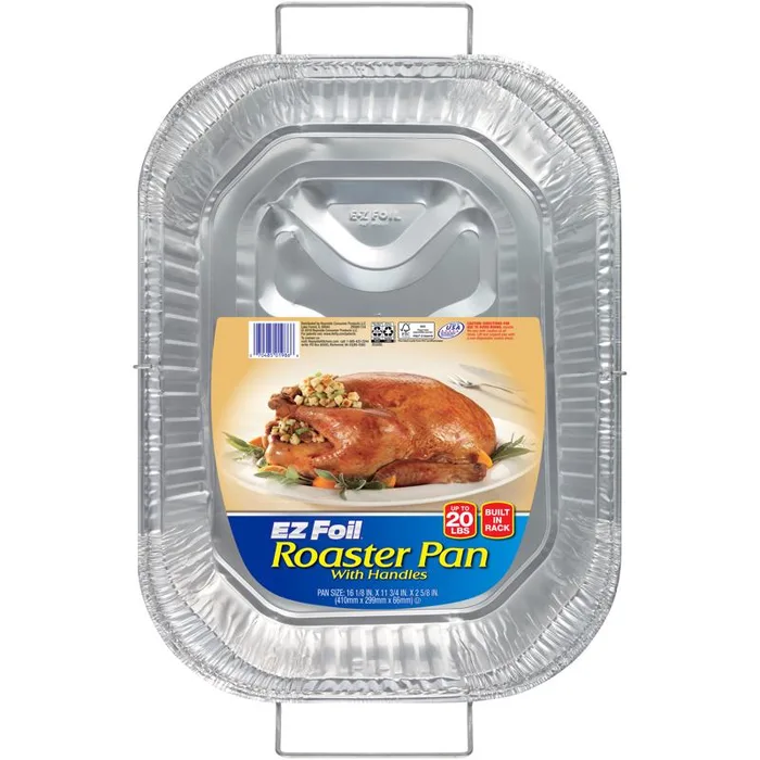 Hefty EZ Foil 11-3/4 in. W X 16-1/8 in. L Roasting Rack and Pan Silver (Pack of 12)