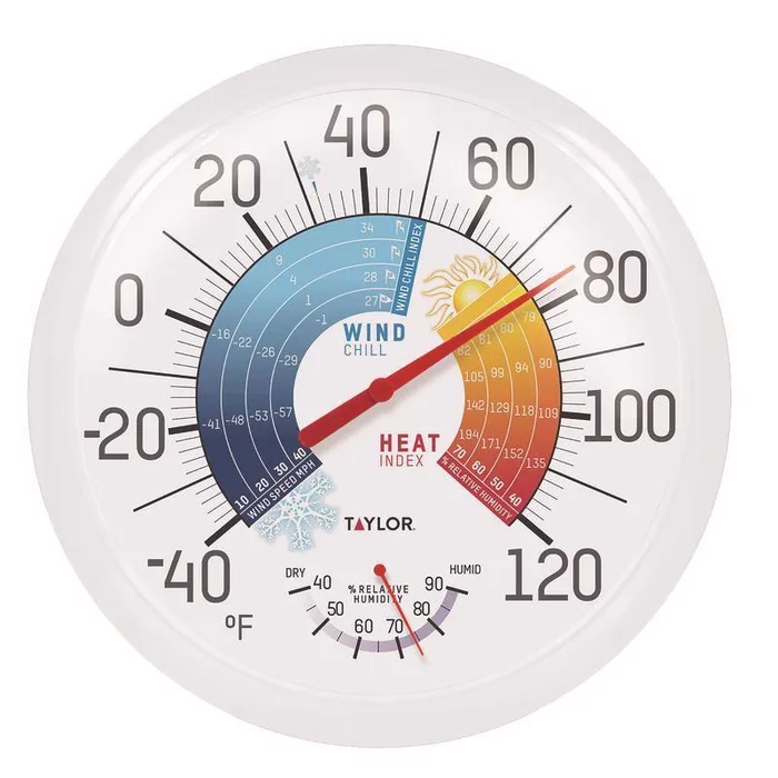 Taylor Dial Thermometer Plastic Multicolored 13.25 in.