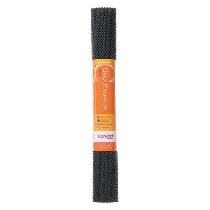Con-Tact Grip Premium 4 ft. L X 20 in. W Black Non-Adhesive Shelf Liner (Pack of 6)