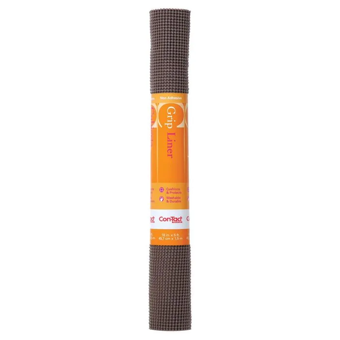 Con-Tact Beaded Grip 5 ft. L X 18 in. W Chocolate Non-Adhesive Shelf Liner (Pack of 6)
