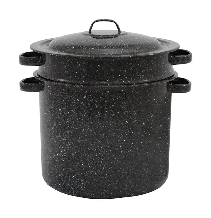 Granite Ware Ceramic Over Steel Blancher 7.5 qt Black (Pack of 4)