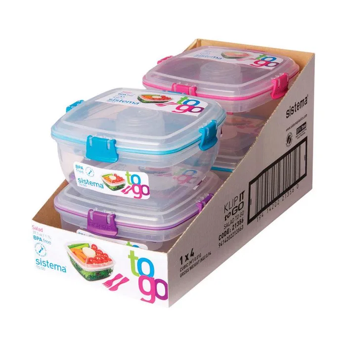 Sistema To Go 37.1 oz Assorted Salad Container 1 pk (Pack of 4)