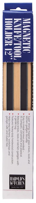 Harold Import Black Wood Magnetic Knife/Tool Holder