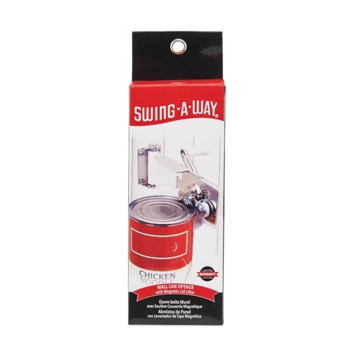 Swing-A-Way White Steel Manual Wall Mount Can Opener