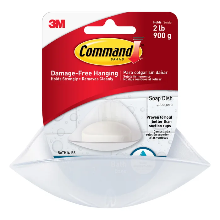 3M Command Frost White Plastic Soap Dish