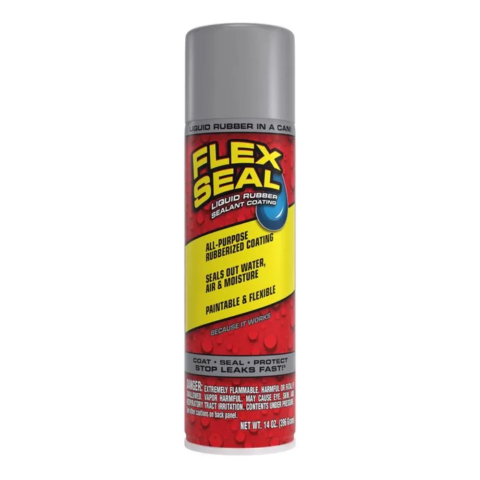 Flex Seal Family of Products Flex Seal Gray Rubber Spray Sealant 14 oz (Pack of 6)