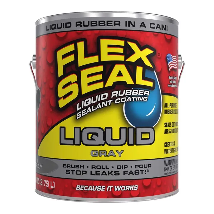 Flex Seal Family of Products Flex Seal Gray Liquid Rubber Sealant Coating 128 fl. oz. (Pack of 2)