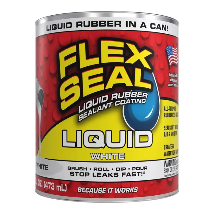 Flex Seal Family of Products Flex Seal White Liquid Rubber Sealant Coating 16 fl. oz. (Pack of 6)