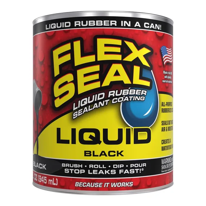 Flex Seal Family of Products Flex Seal Black Liquid Rubber Sealant Coating 32 fl. oz. (Pack of 6)