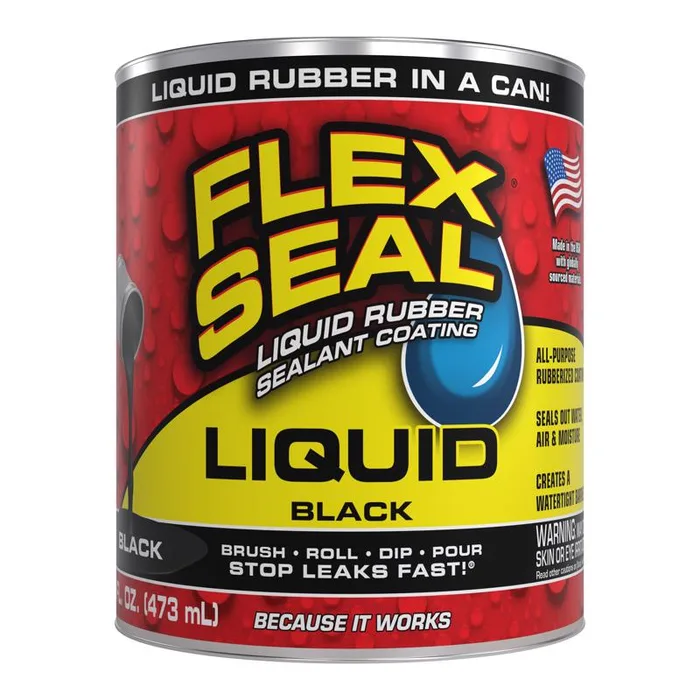 Flex Seal Family of Products Flex Seal Black Liquid Rubber Sealant Coating 16 fl. oz. (Pack of 6)