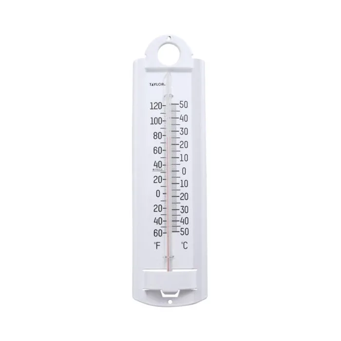 Taylor Tube Thermometer Aluminum White 8.86 in.