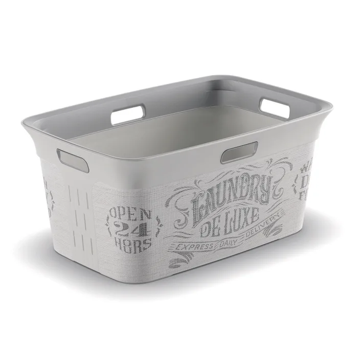 KIS Gray Plastic Laundry Basket (Pack of 4)