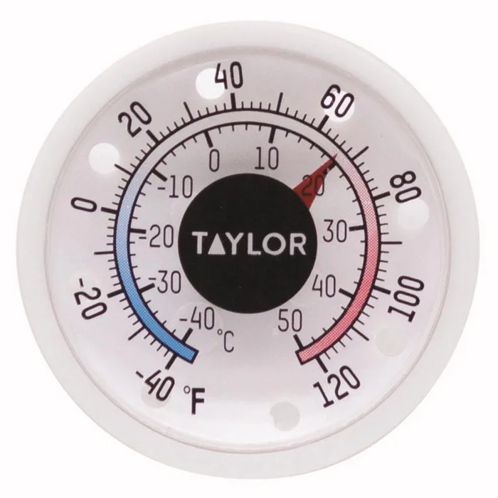 Taylor Dial Thermometer Plastic White 1.75 in.