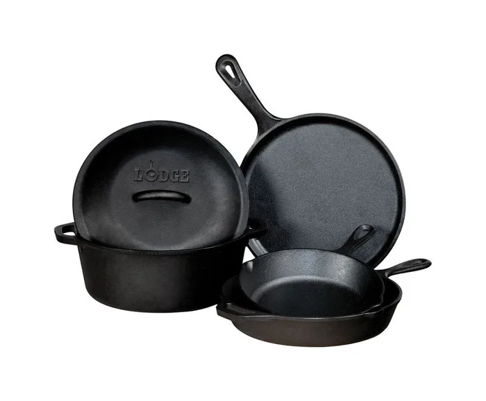 Lodge Cast Iron Cookware Set 14.25 in. Black