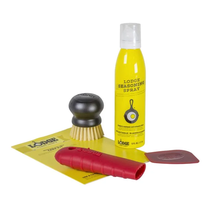 Lodge Multi-Colored Polycarbonate Seasoned Cast Iron Care Kit