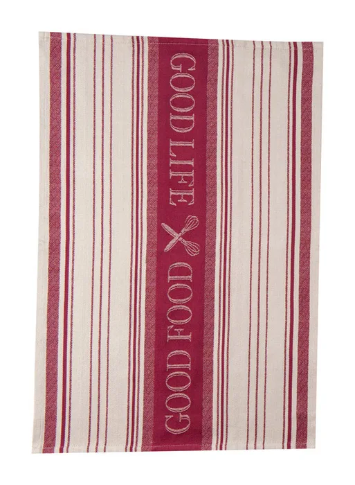 Kay Dee Cooks Kitchen Marsala Cotton Embroidered Tea Towel 1 pk (Pack of 6)