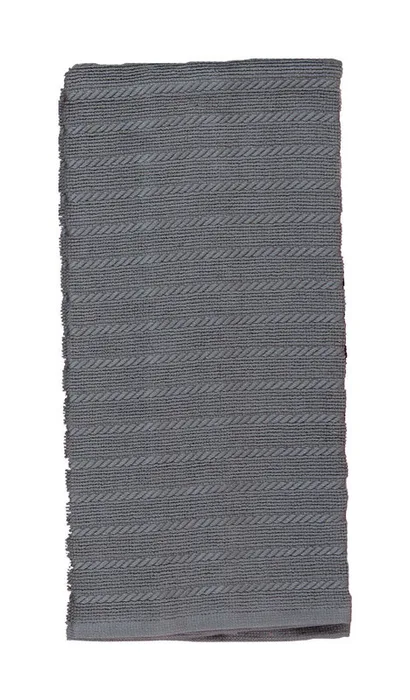 Kay Dee Cooks Kitchen Graphite Cotton Kitchen Towel 1 pk (Pack of 6)