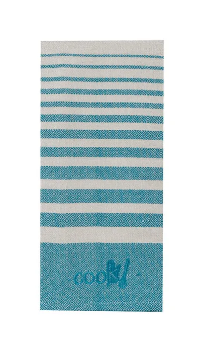 Kay Dee Cooks Kitchen Teal Cotton Cook Woven Tea Towel 1 pk (Pack of 6)