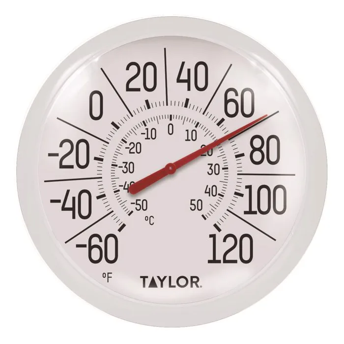 Taylor Dial Thermometer Plastic White 8.5 in.