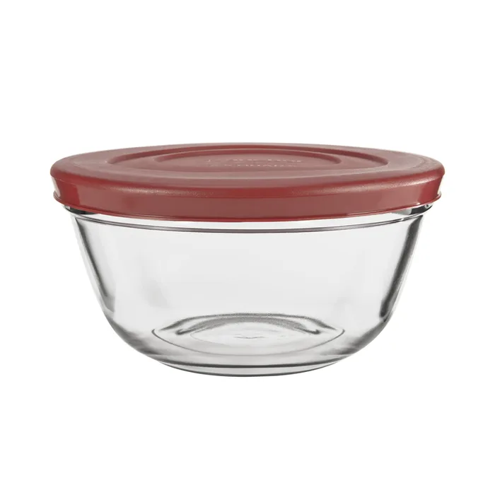 Anchor Hocking Mixing Bowl Clear/Red (Pack of 2)