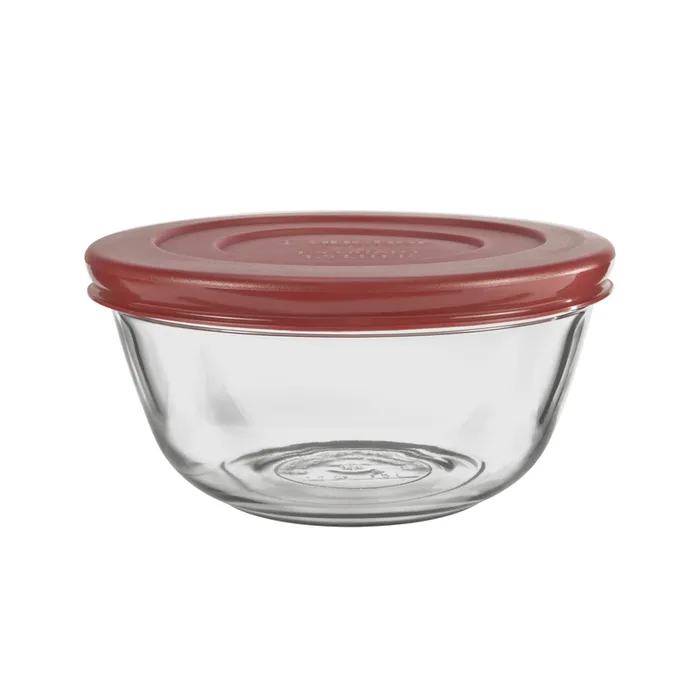 Anchor Hocking Mixing Bowl Clear/Red (Pack of 2)