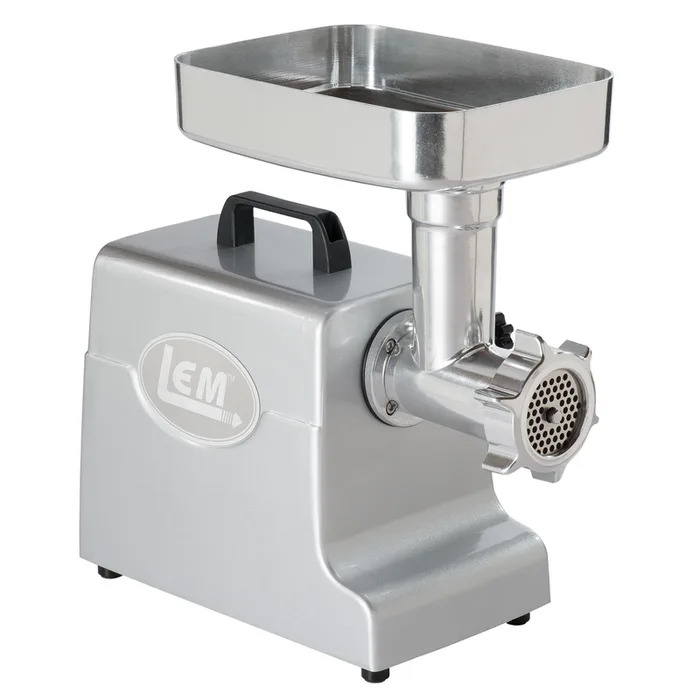 LEM Mighty Bite Brushed Nickel Silver 1 speed 4.5 lb #8 Electric Meat Grinder
