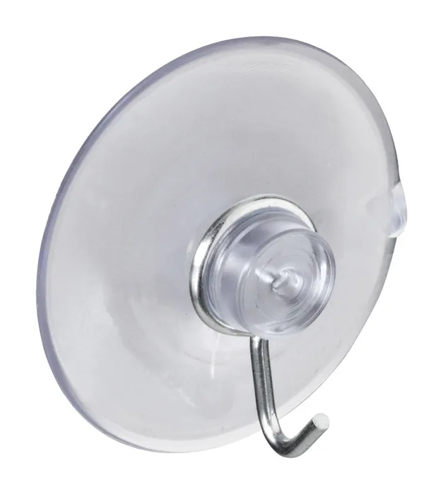 National Hardware 1-3/4 in. L Clear Metal/Plastic Medium Suction Hook 2 lb. cap. 1 pk (Pack of 5)