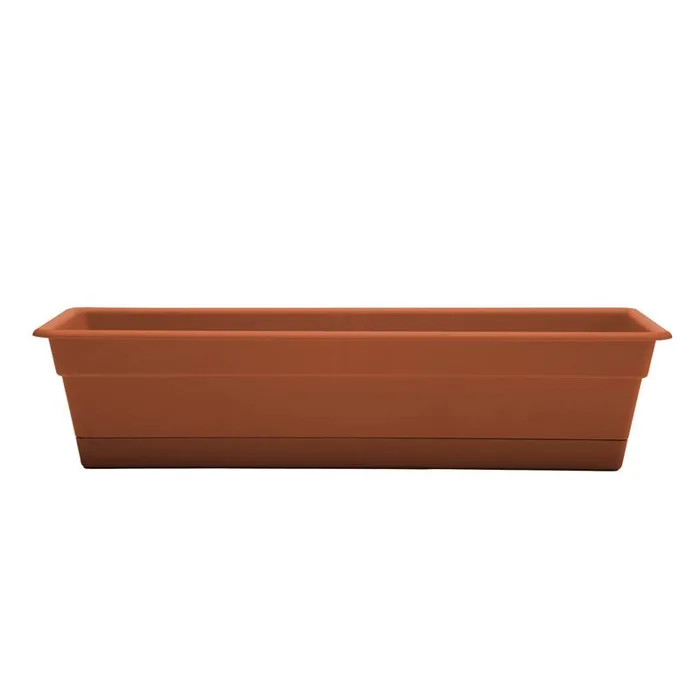 Bloem Dura Cotta 5.75 in. H X 24 in. W X 7.5 in. D Plastic Window Box Terracotta