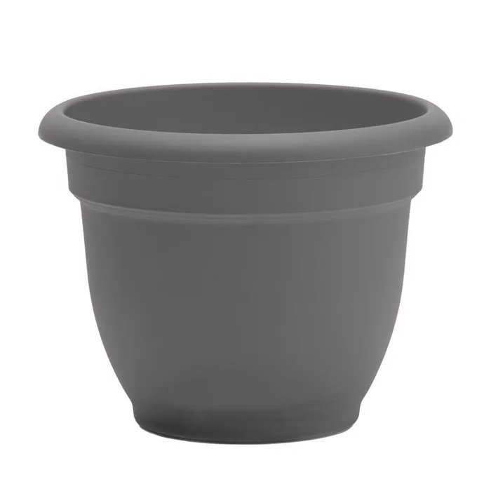 Bloem Ariana 7 in. H X 8.75 in. W X 8 in. D Plastic Traditional Planter Charcoal