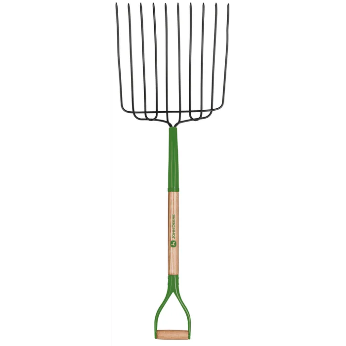 John Deere 10 Tine Steel Ensilage Fork 30 in. Wood Handle