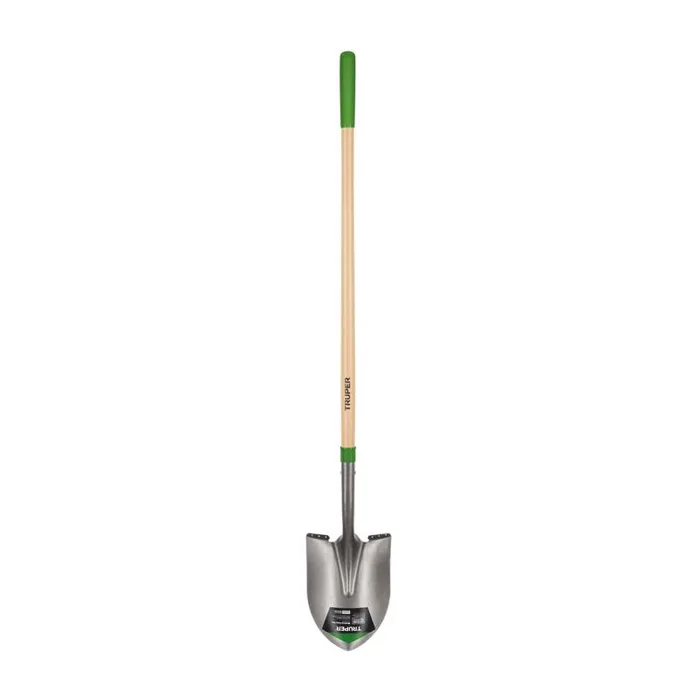 Truper 58.25 in. Steel Round Digging Shovel Wood Handle (Pack of 6)