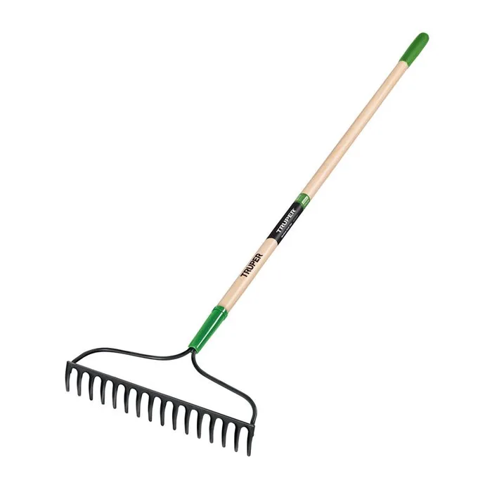 Truper Tru-Tough 59.75 in. 16 Tine Steel Bow Rake Wood Handle (Pack of 6)