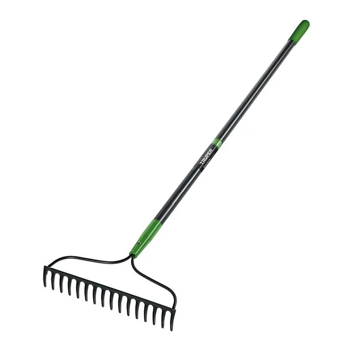 Truper Tru-Tough 60.5 in. 16 Tine Steel Bow Rake Fiberglass Handle (Pack of 6)