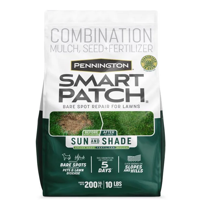 Pennington Smart Patch Mixed Sun or Shade Seed/Fertilizer/Mulch Repair Kit 10 lb (Pack of 4)