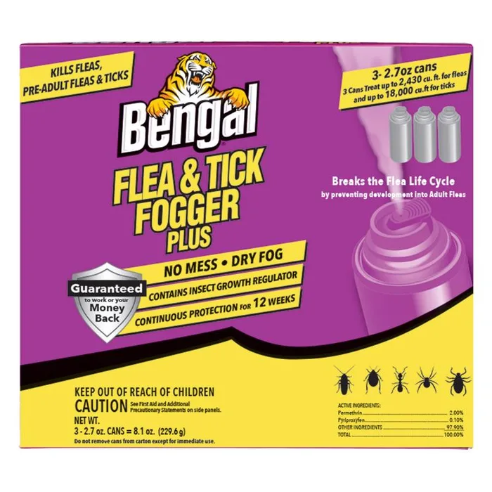 Bengal Plus Flea & Tick Killer Fog 3-2.7 oz (Pack of 6)